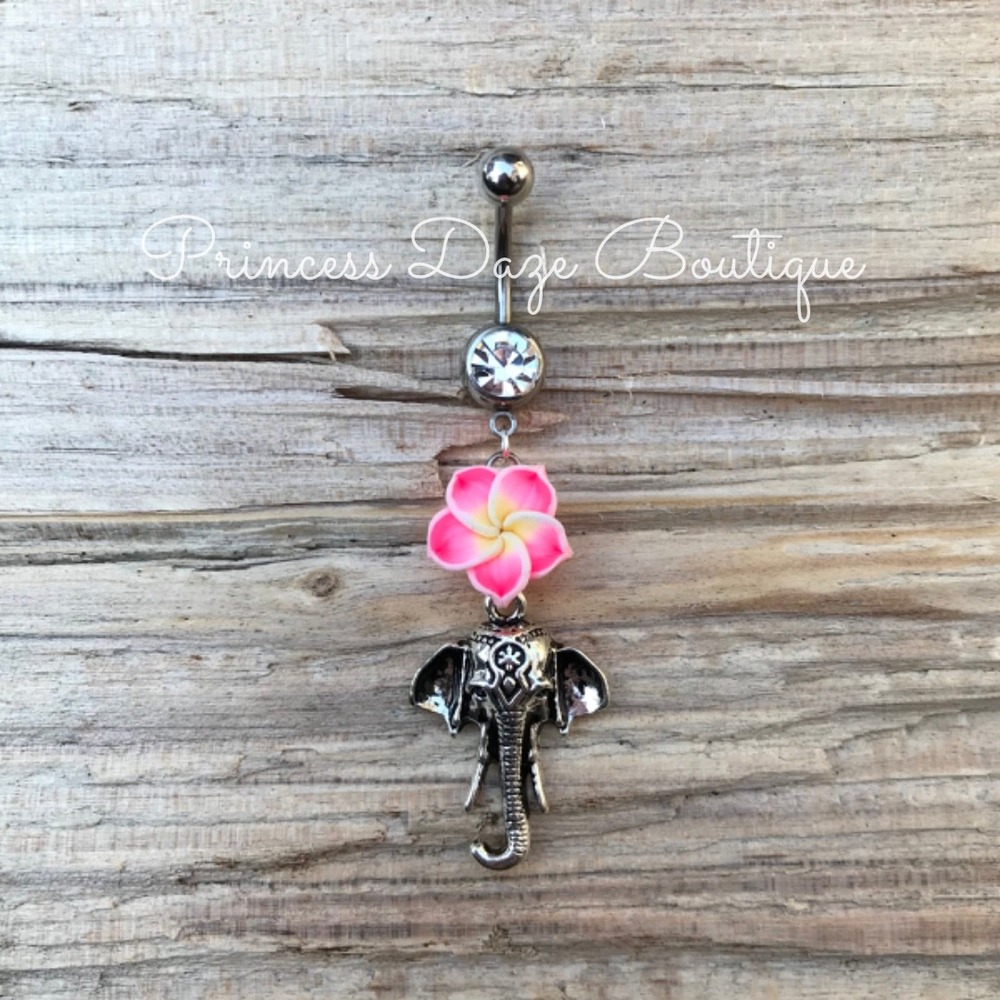 Beautiful Elephant Belly Button Ring‎